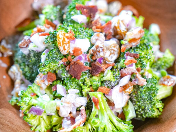 HERO photo of broccoli salad with bacon