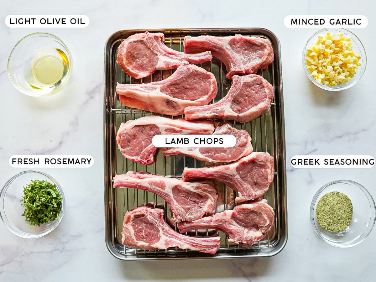 photo of grilled lamb chop ingredients