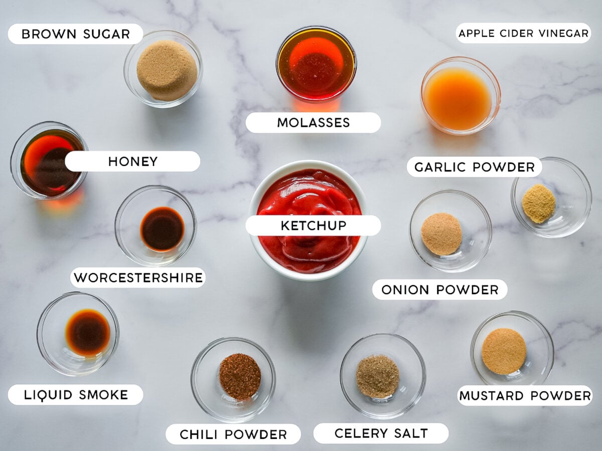 photo of honey bbq sauce ingredients