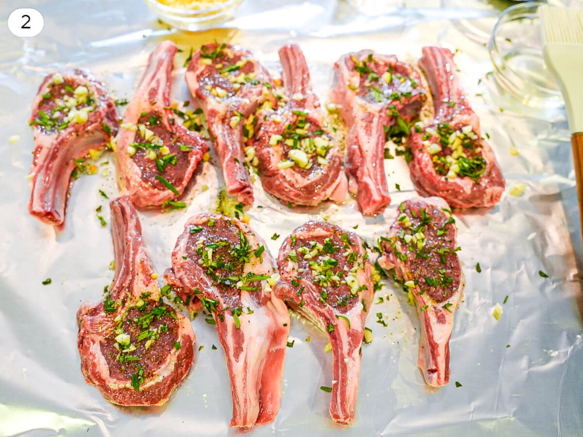 step 2 photo of seasoning lamb chops
