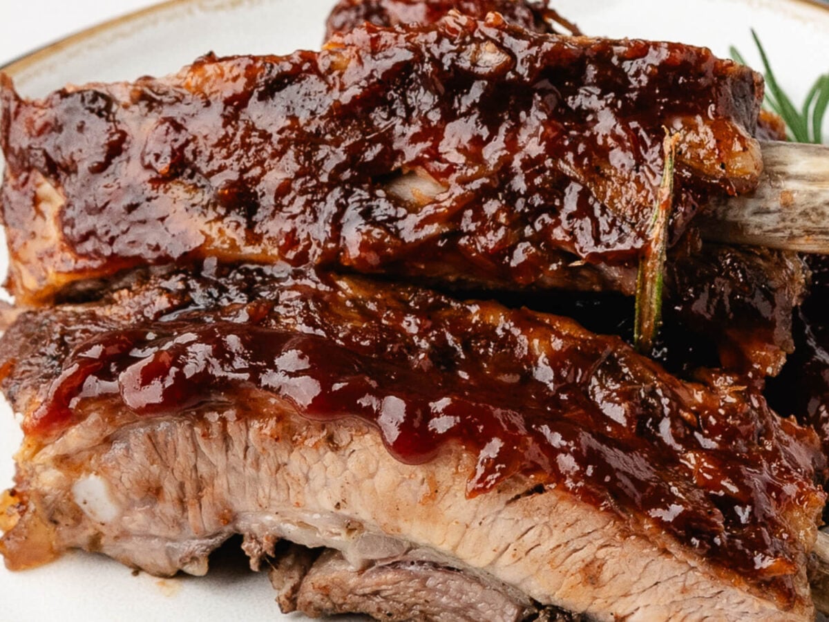 HERO side photo of bbq baby back ribs