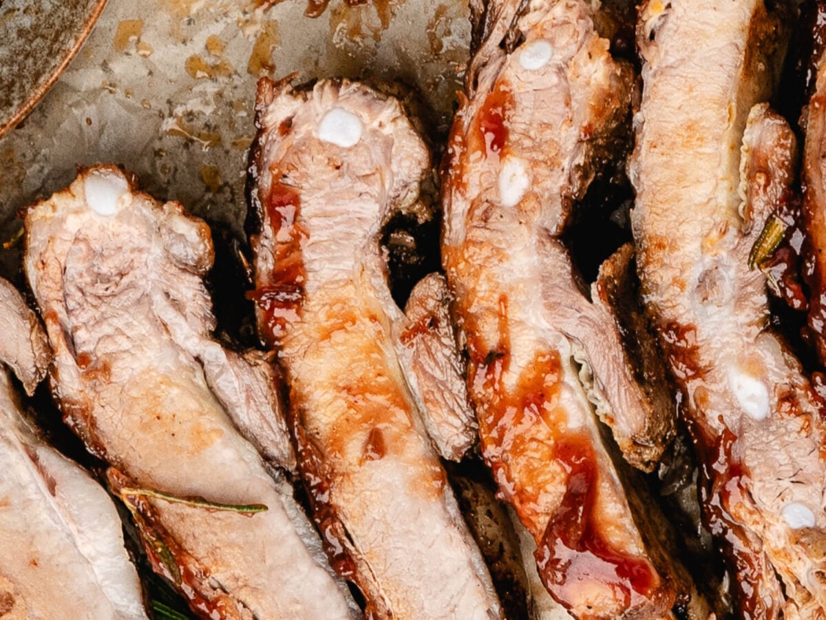 close up photo of ribs cut on the side