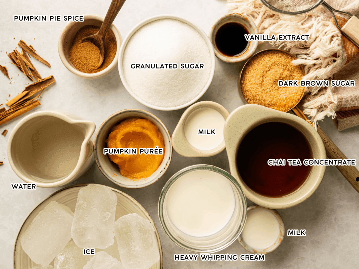 photo of Iced Pumpkin Cream Chai ingredients