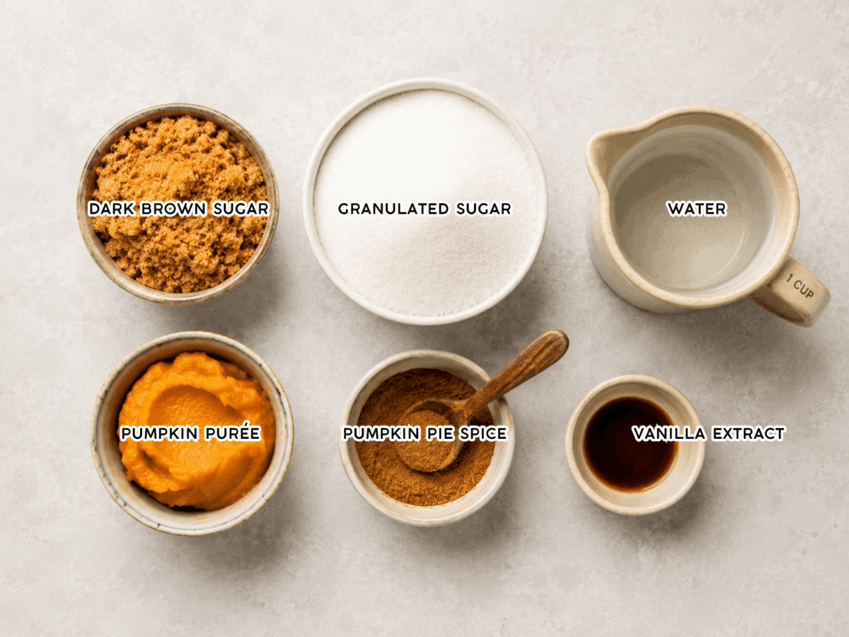 photo of Pumpkin Spice Syrup ingredients