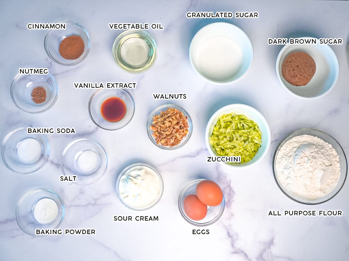photo of Zucchini Bread ingredients