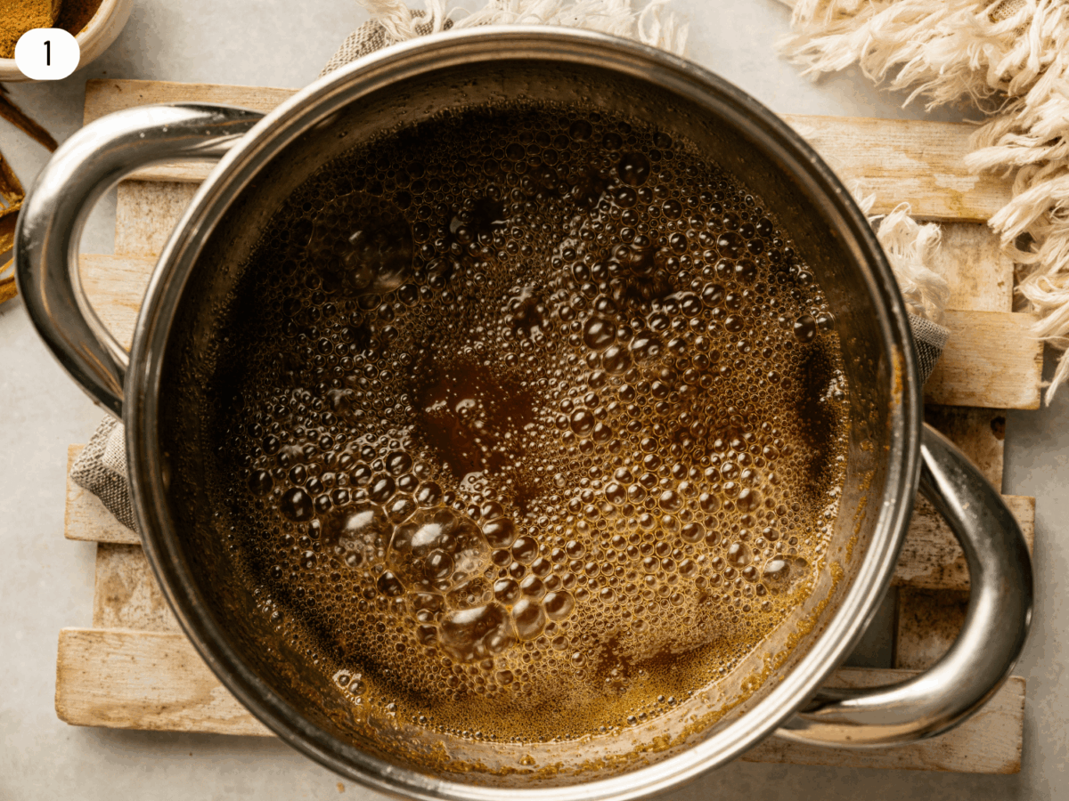 step 1 photo of making pumpkin syrup