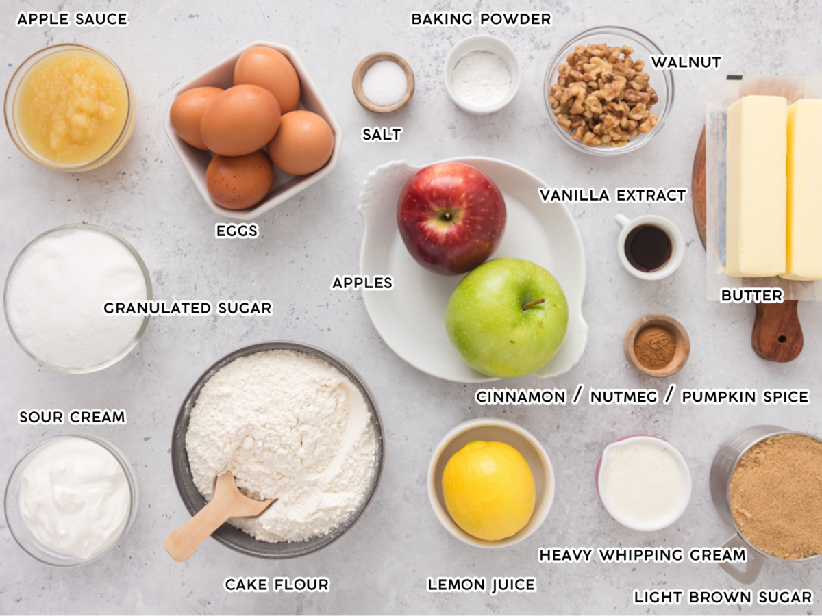 photo of Apple Bundt Cake Ingredients