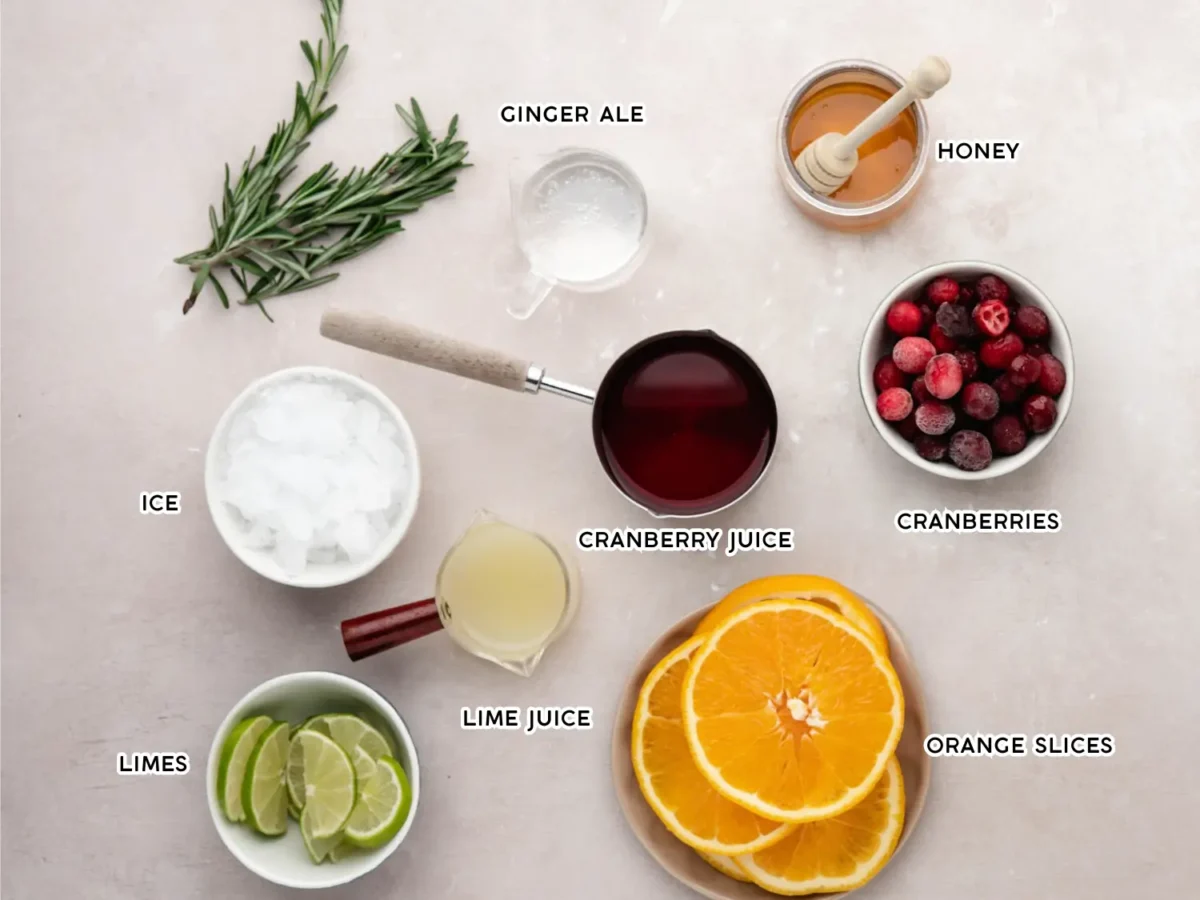 photo of Cranberry Mocktail Ingredients